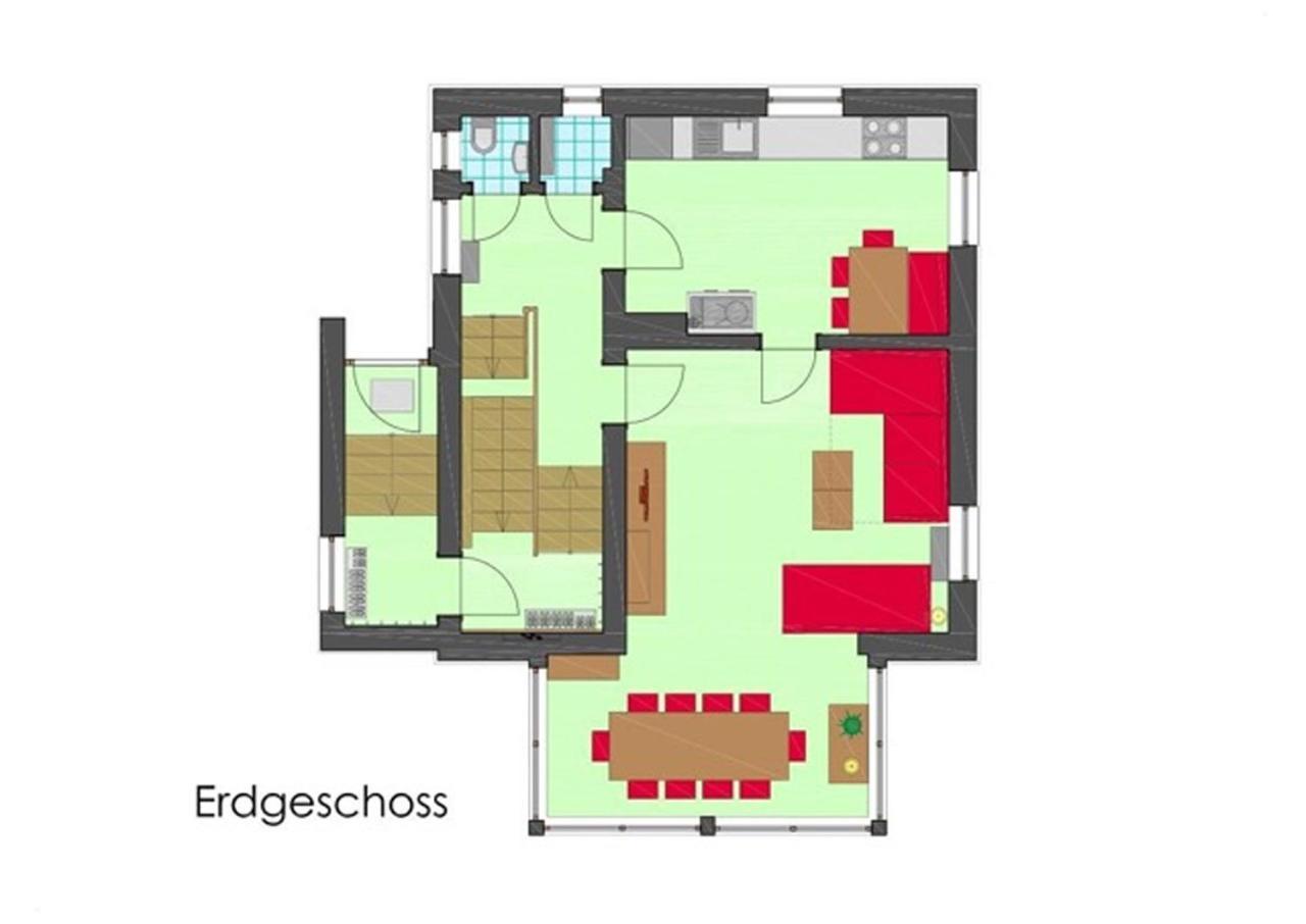 באד גסטיין Villa Schnuck - Das Rote Ferienhaus מראה חיצוני תמונה
